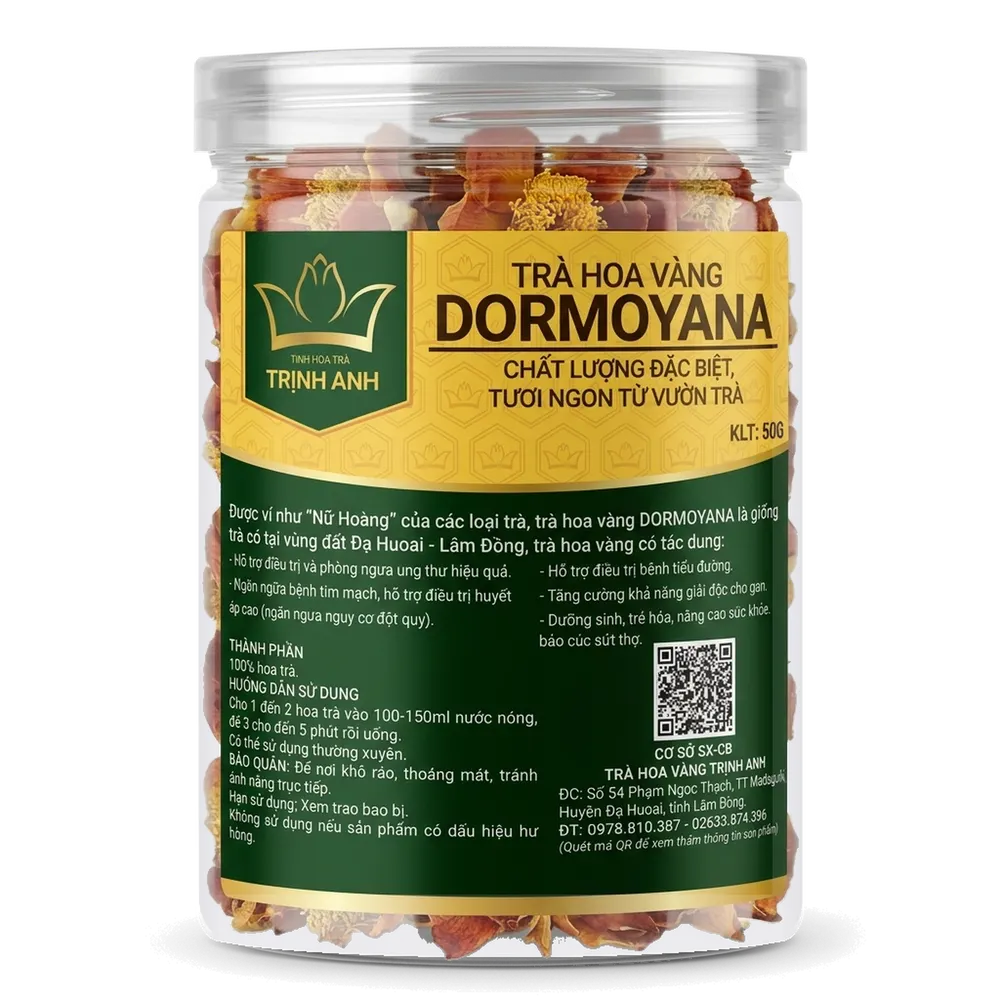 Trà hoa vàng lọ nhựa 50g