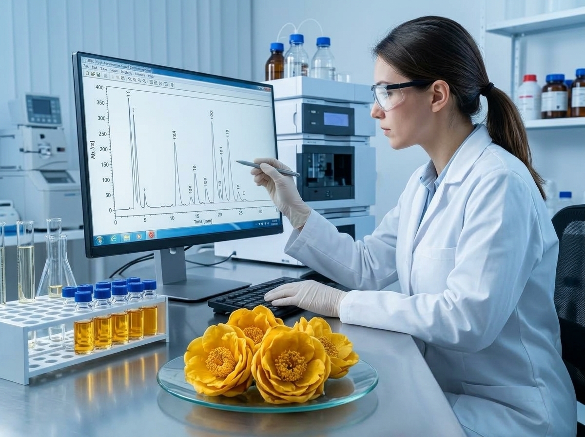Tác dụng của trà hoa vàng hữu cơ tại Hải Phòng - Hoạt chất EGCG và nhóm catechin trong nụ trà hoa vàng nguyên bông