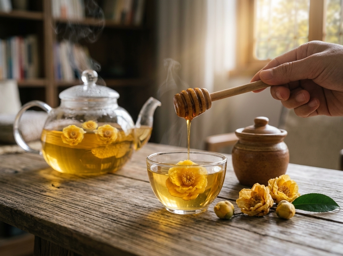 Tác dụng của trà hoa vàng thượng hạng tại Tiền Giang - Hướng dẫn pha trà hoa vàng mật ong rừng khởi đầu ngày mới tràn đầy năng lượng