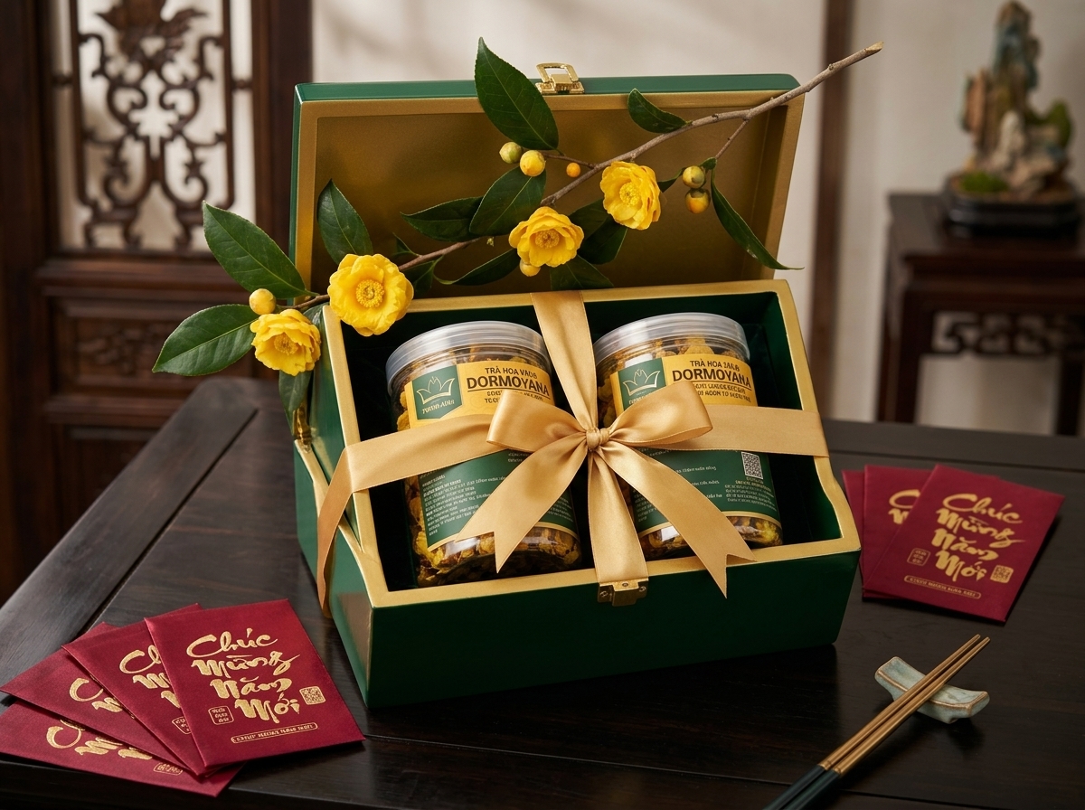 Tác dụng của kim hoa trà tại Điện Biên - Hướng dẫn chọn set quà trà hoa vàng Trịnh Anh sang trọng tinh tế cho dịp lễ Tết