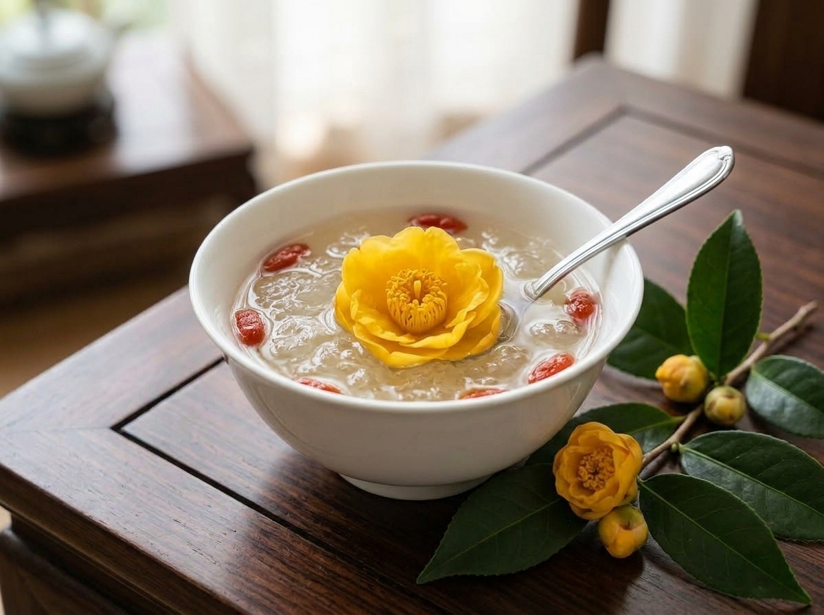 Tác dụng của trà hoa vàng rừng Đạ Huoai chính hãng giao nhanh toàn quốc - Trà hoa vàng chưng yến sào: Thượng phẩm bồi bổ thể lực và dưỡng nhan đỉnh cao